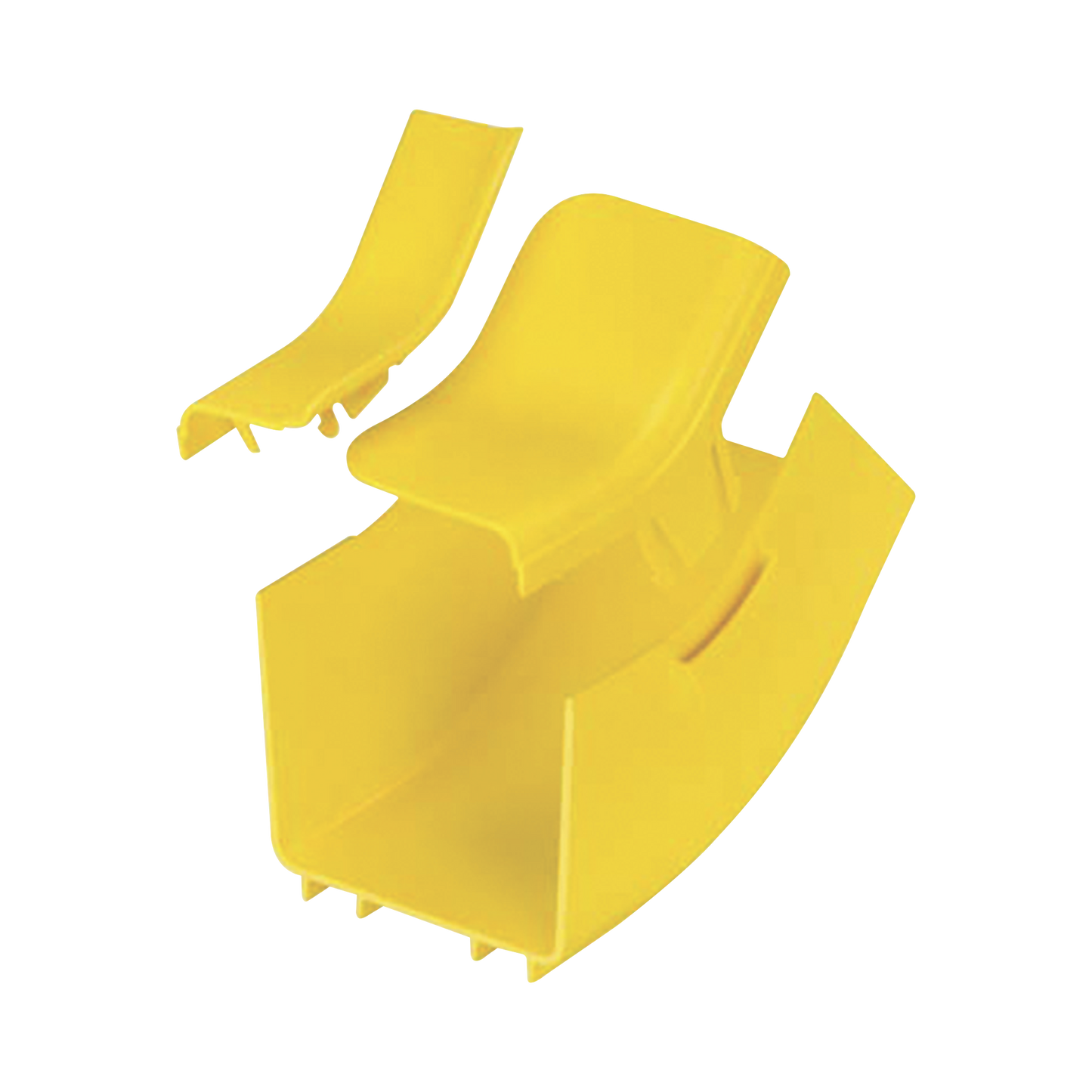 Bajada Vertical Interior De 45º Con Tapa, Para Uso Con Canaletas 4X4 Fiberrunner™, Color Amarillo