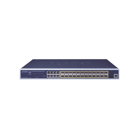 Switch Administrable Capa 2 Con Fuente De Alimentación Redundante, 24 Puertos Sfp Gigabit 100/1000X, 8 Puertos Combo Rj45 Gigabit.