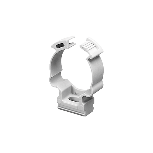 Soporte De Collar (Abrazadera), Pvc Auto-Extinguible, Cerrado Para Tubería De 40 Mm