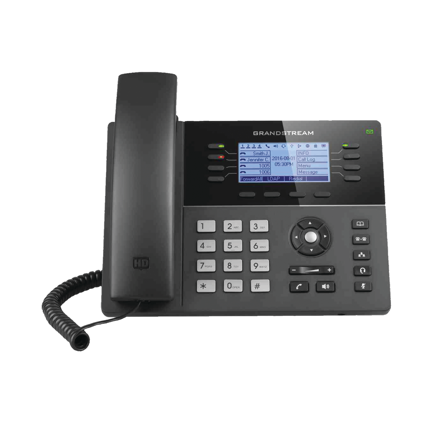 Teléfono Ip Gama Media De 8 Líneas Con 4 Teclas De Función, 32 Teclas De Extensión Blf Digital Y Conferencia De 5 Vías Poe Gigabit