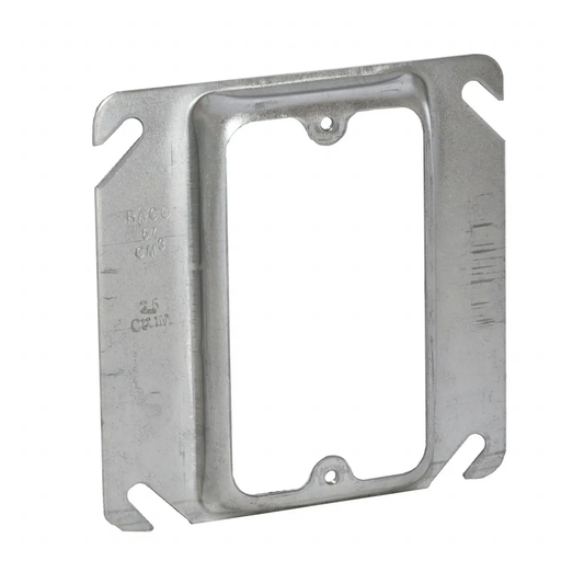 Sobretapa Cuadrada Galvanizada De 4", Realce De 1/2".