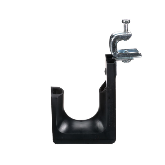 Sujetador Tipo J (J-Hook), Con Abrazadera De Tornillo Para Montaje, Hasta 46 Cables Cat6, Nylon 6.6, Color Negro, 1 Pieza
