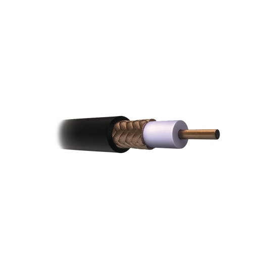 Cable Coaxial Rg11/U, 305 Mts, Bobina De 305 Mts Color Negro, Awg 14 Aislamiento Espumado, Blindaje De Aluminio Al 60%, Aplicacion Intemperie Para Cctv