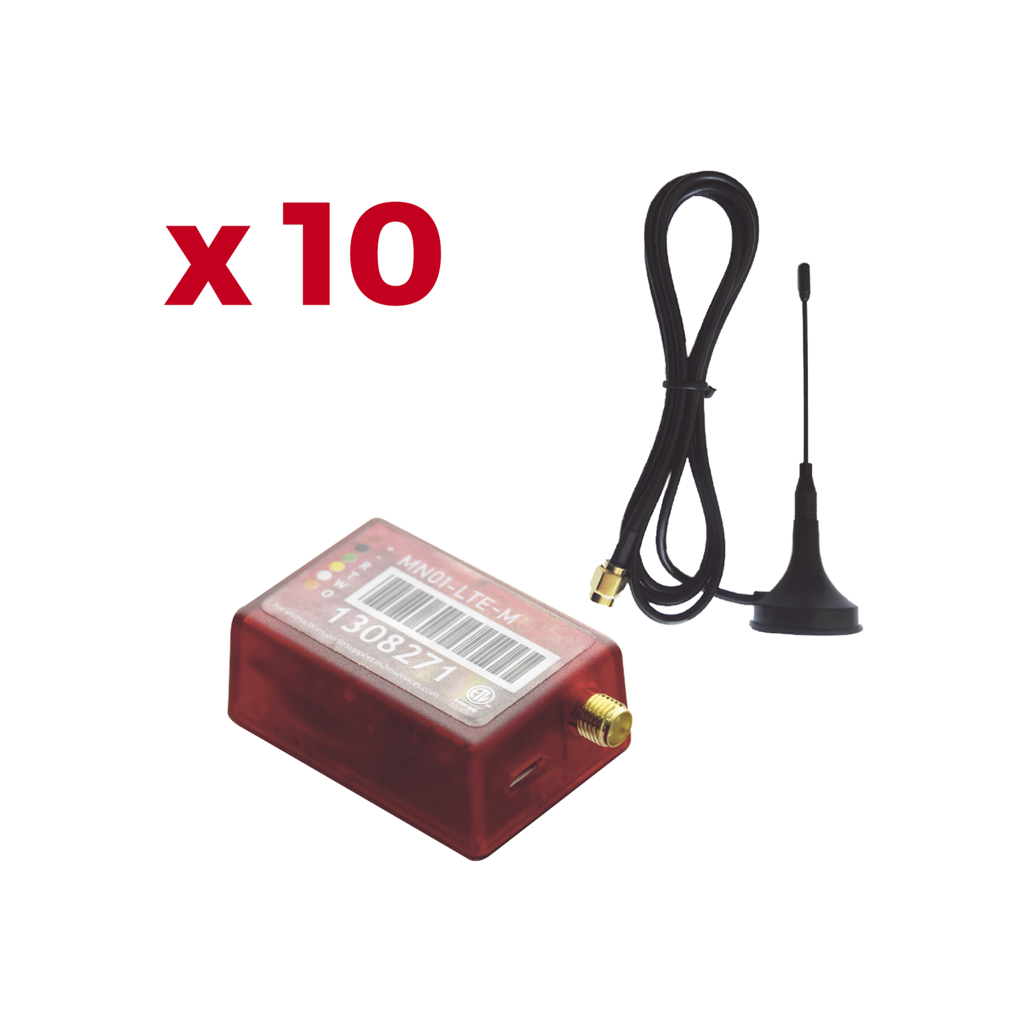 KIt de 10 Comunicadores de Alarma MN01LTEM con Antena 4GLTEM and 5G / Incluyen 2 Años de Cobertura / Aplicación Gratuita / Cero Configuración / Compatible Honeywell/DSC/CROW/PIMA