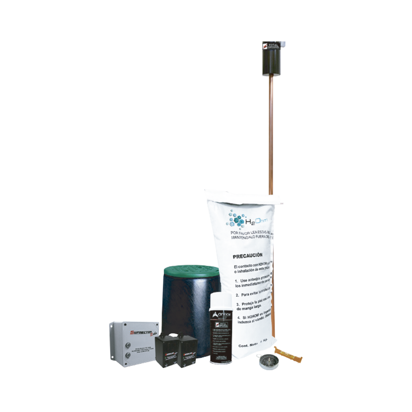 Kit De Tierra Física (Variground) Con Supresor De Pico (Soho) Y Accesorios De Instalación.