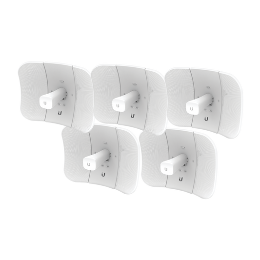 Kit De 5 Litebeam 2X2 Mimo Airmax Ac Gen2 Cpe Hasta 450 Mbps, 5 Ghz (5150 - 5875 Mhz) Con Antena Integrada De 23 Dbi, No Incluyen Adaptador Poe