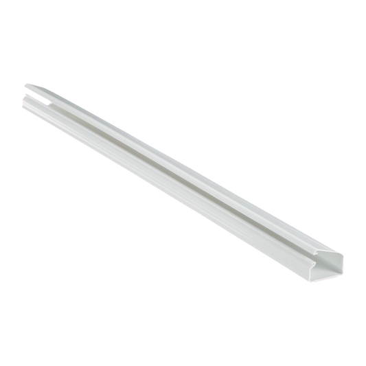 Canaleta Ld10 De Pvc Rígido, Con Cinta Adhesiva Para Instalación Sin Herramientas, De 38.4 X 24 X 1828.8 Mm, Color Blanco