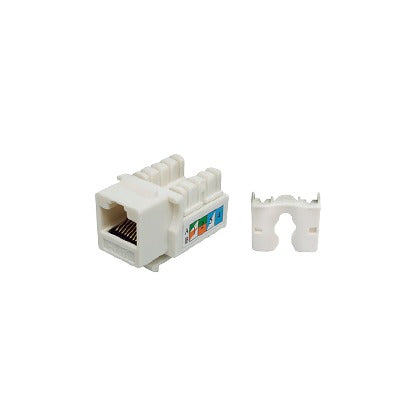Módulo Jack Keystone Cat5E Con Terminación 110 (Punchdown) Para Faceplate - Color Blanco