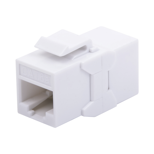 Acoplador Utp Cat6A Hembra Rj45 A Rj45 Hembra Color Blanco