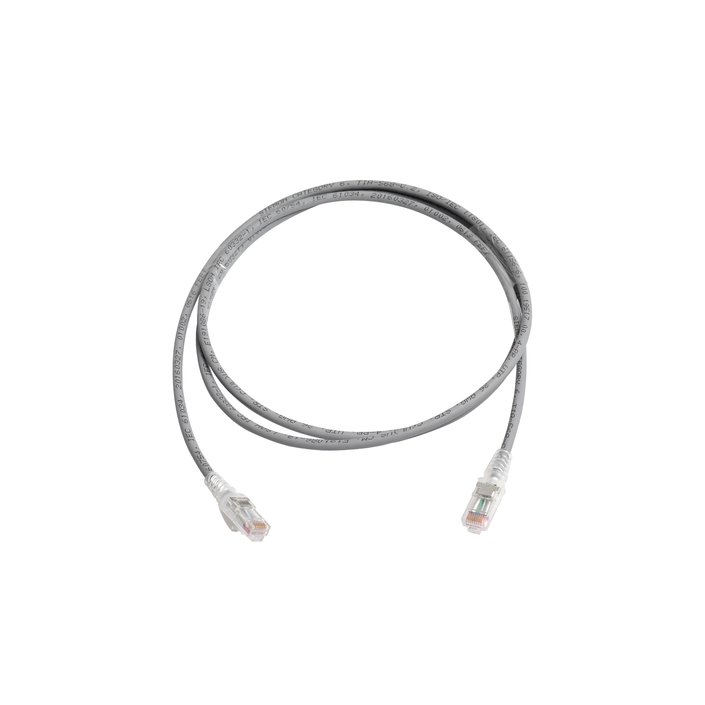 Patch Cord Mc6 Modular Cat6 Utp, Cm/Ls0H, 5Ft, Color Gris