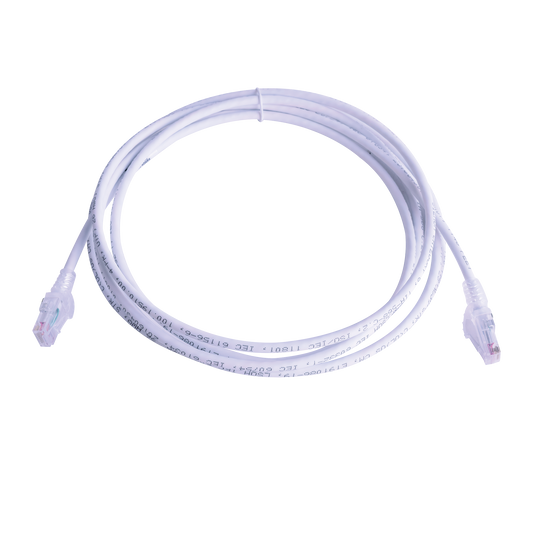Patch Cord Mc6 Modular Cat6 Utp, Cm/Ls0H, 10Ft, Color Blanco, Versión Bulk (Sin Empaque Individual)