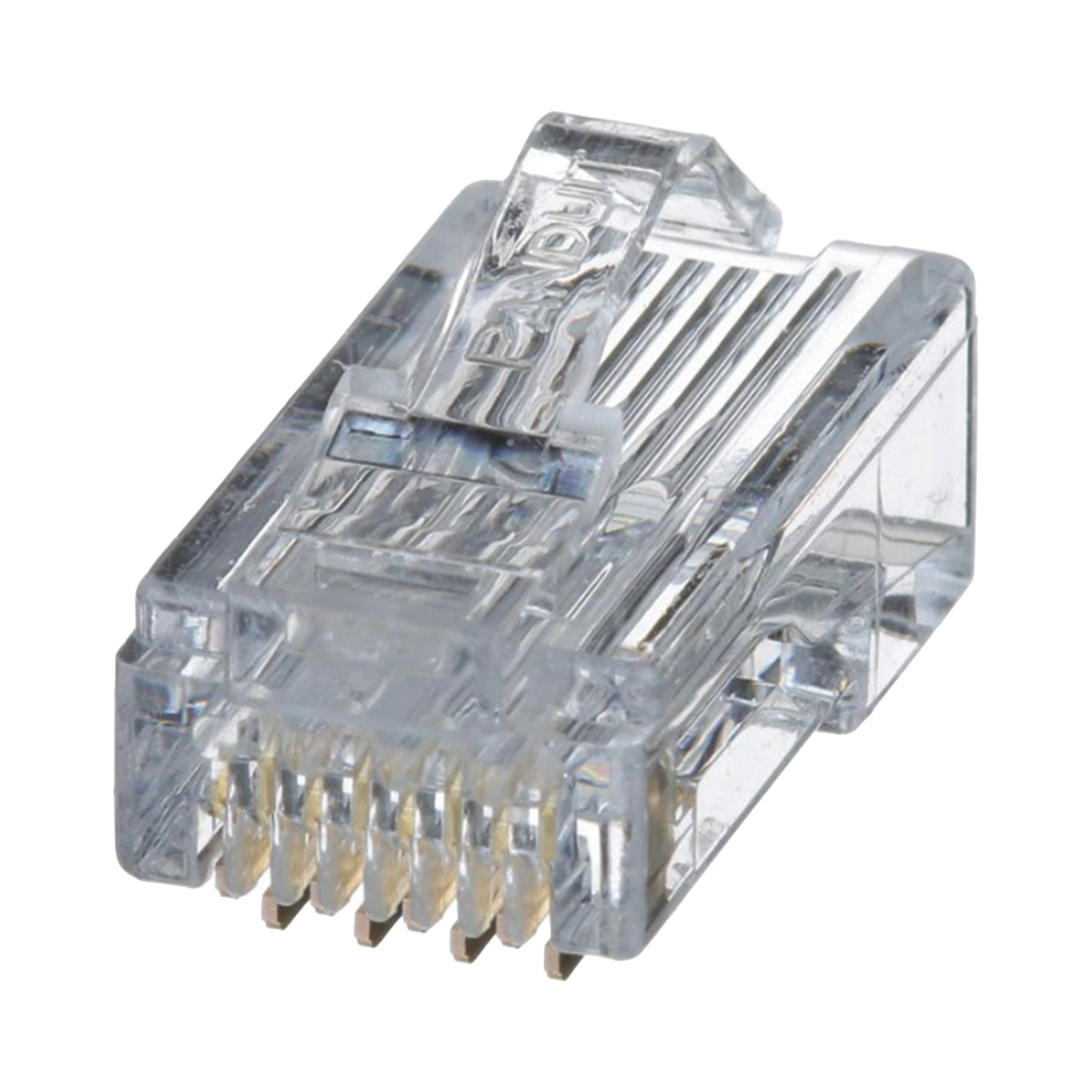 Plug Rj45 Cat5E, Para Cable Utp De Calibres 24-26 Awg, Chapado En Oro De 50 Micras, Bolsa De 100 Piezas