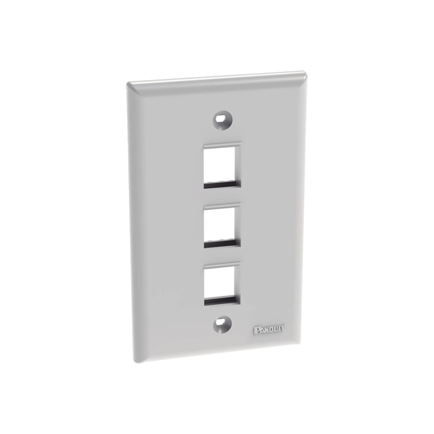 Placa De Pared Vertical, Salida Para 3 Puertos Keystone, Color Blanco