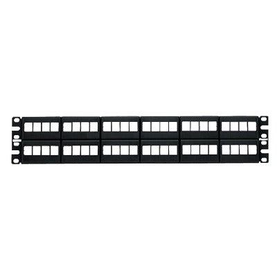 Panel De Parcheo Modular Keystone (Sin Conectores), De 48 Puertos, Identificación Con Etiqueta Adhesiva, 2Ur