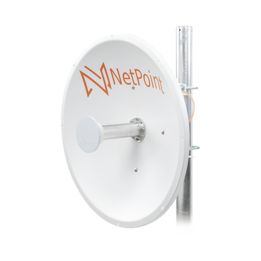 Antena Direccional De 2 Ft, 4.9-6.4 Ghz, Ganancia 30 Dbi Con Slant De 45 ° Y 90 °, Incluye Jumpers Con Conector N-Macho A Rsma, Montaje Incluido.