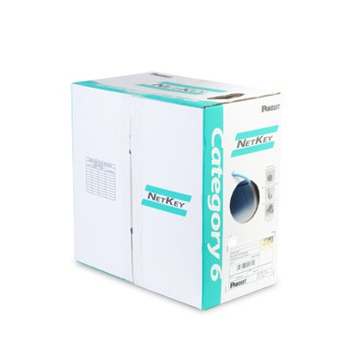 Bobina De Cable Utp De 305 M. De Cobre, Netkey, Gris Claro, Categoría 6 (24 Awg), 1000Mbps, Riser (Cmr), De 4 Pares