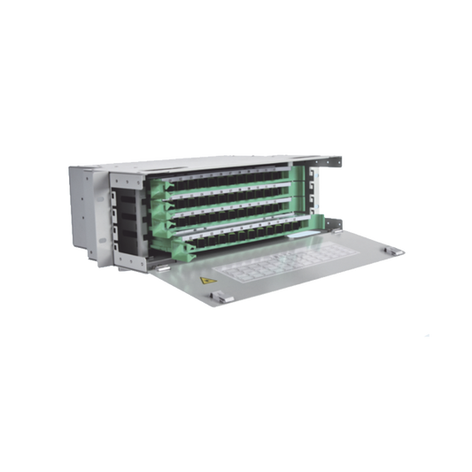 Distribuidor De Fibra Óptica Para 144 Empalmes, Con 144 Acopladores Sc/Apc Y 144 Pigtails, 19", 5 Ur