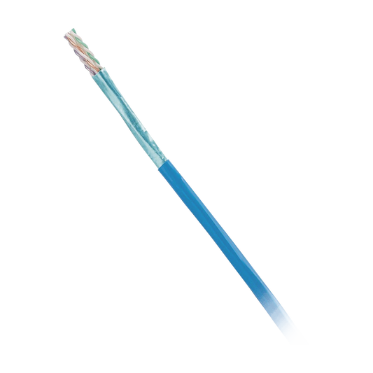 Bobina De Cable Blindado F/Utp De 4 Pares, Cat6, Lszh (Libre De Gases Tóxicos), Color Azul, 305M