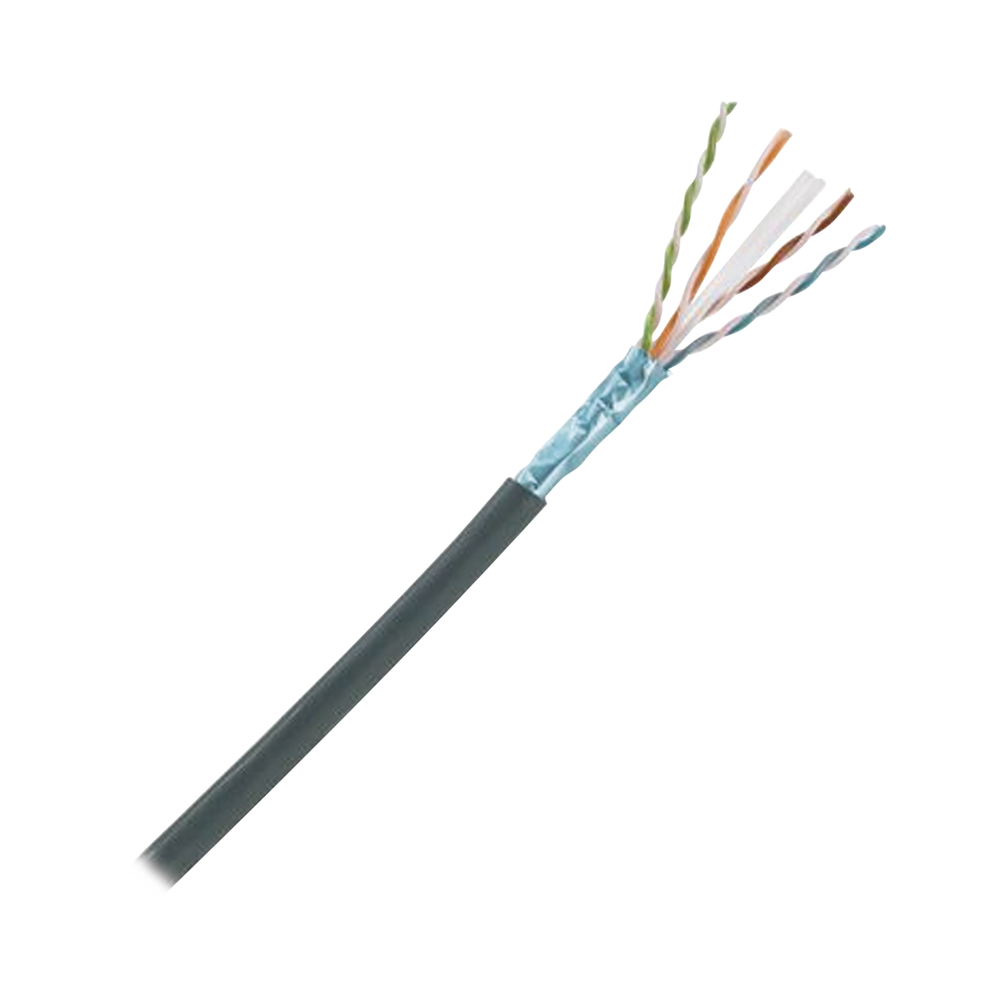 Bobina De Cable Planta Externa Con Gel, De 4 Pares, Cat6A, Blindado F/Utp, Color Negro, 305M