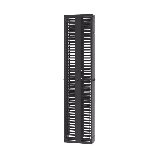 Organizador Vertical Doble Patchrunner™, Para Rack Abierto De 45 Unidades, 8In De Ancho, Color Negro