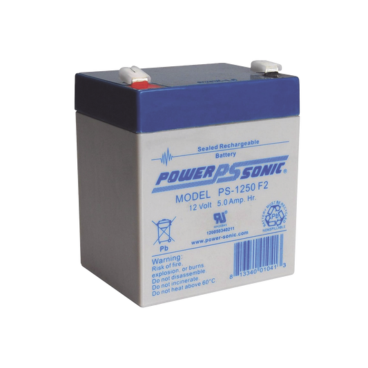 Batería De Respaldo Ul De 12V 5Ah / Ideal Para Sistemas De Detección De Incendio / Control De Acceso / Intrusión / Videovigilancia / Terminales Tipo F2