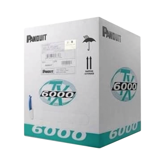 Bobina De Cable Utp 305 M. De Cobre, Tx6000™ Pannet, Reelex, Blanco, Categoría 6 Mejorado (23 Awg), Pvc (Cmr, Riser), De 4 Pares