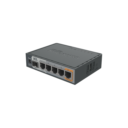 (Hex S) Router Dual Core, 5 Puertos Gigabit, 1 Puerto Sfp, Poe In, Poe Out