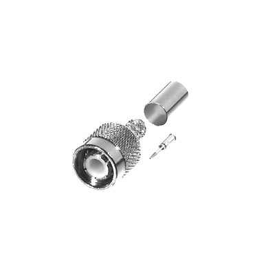 Conector Tnc Macho De Anillo Plegable Para Cable Rg-59/U, Grupo D, Níquel/ Gold/ Delrin.?