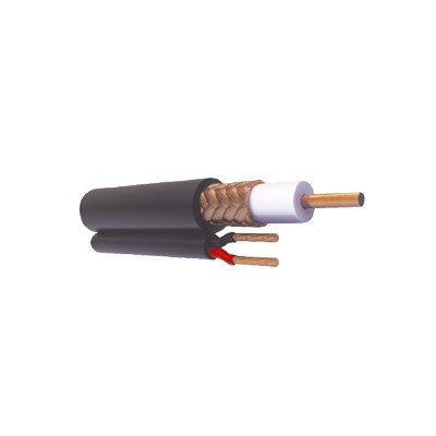 Bobina De 305 Metros De Cable Rg59 Siamés, Malla De Cobre Y Aluminio, Cca, Hecho En México, Optimizado Para Hd, Para Uso En Intemperie.