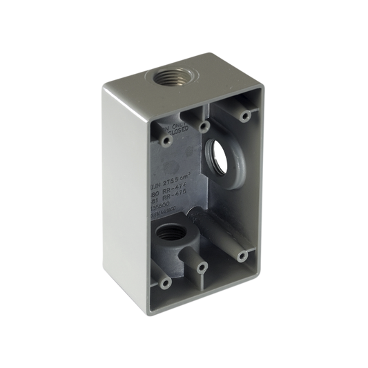 Caja Condulet Fs De 1" ( 25.4 Mm) Con Tres Bocas A Prueba De Intemperie.
