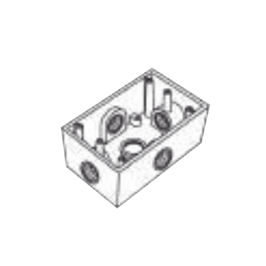 Caja Condulet Fs De 1" ( 25.4 Mm) Con Cinco Bocas A Prueba De Intemperie.