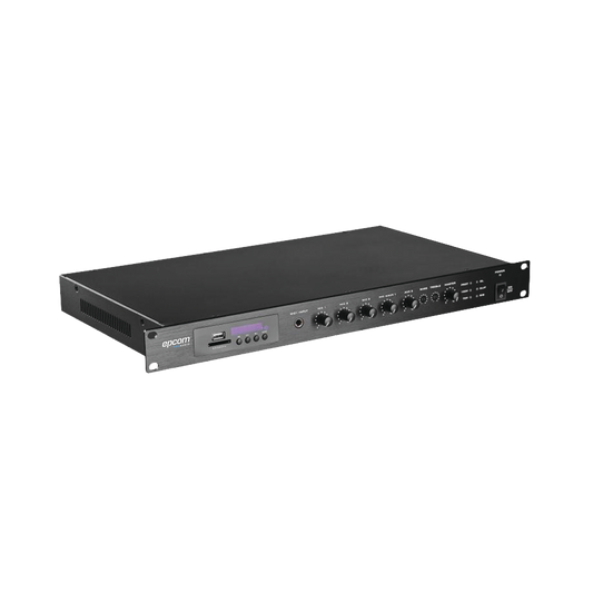 Amplificador Mezclador | 120W Rms | Sistema 70/100V Y Baja Impedancia | Mp3 | Tuner | Bluetooth | Música Ambiental Y Voceo