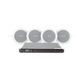 KIT de Amplificador de 120W para Escritorio | 4 Altavoces de Plafón de 4in | 3 - 6W | Sistema 70/100V