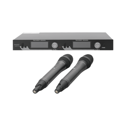 Kit De Microfonía Inalámbrico | 2 Micrófonos De Mano | Receptor Uhf | Pantalla Lcd | 200 Canales | Gran Cobertura