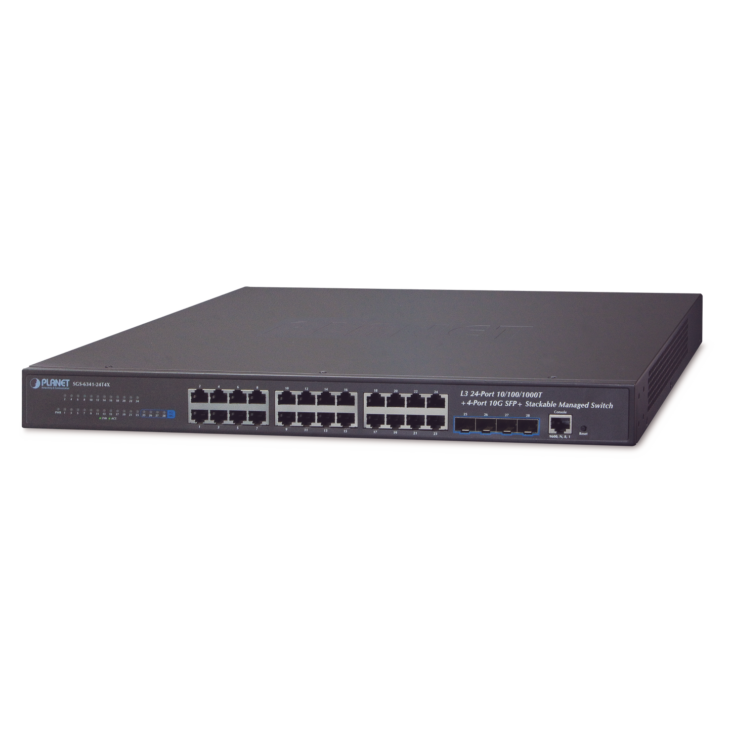 Switch Administrable Capa 3, 24-Puertos 10/100/1000T + 4-Puertos 10G Sfp+, Apilable