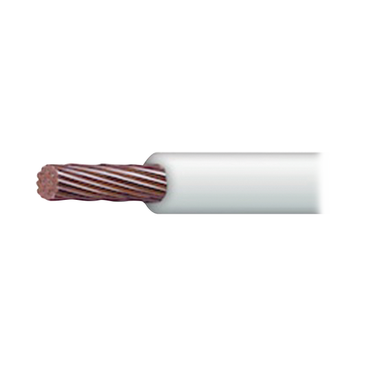 Cable De Cobre Recubierto Thw-Ls Calibre 6 Awg 19 Hilos Color Blanco (100 Metros)