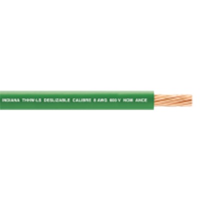 Cable 8 Awg Color Verde,Conductor De Cobre Suave Cableado. Aislamiento De Pvc, Autoextinguible. (Venta Por Metro)