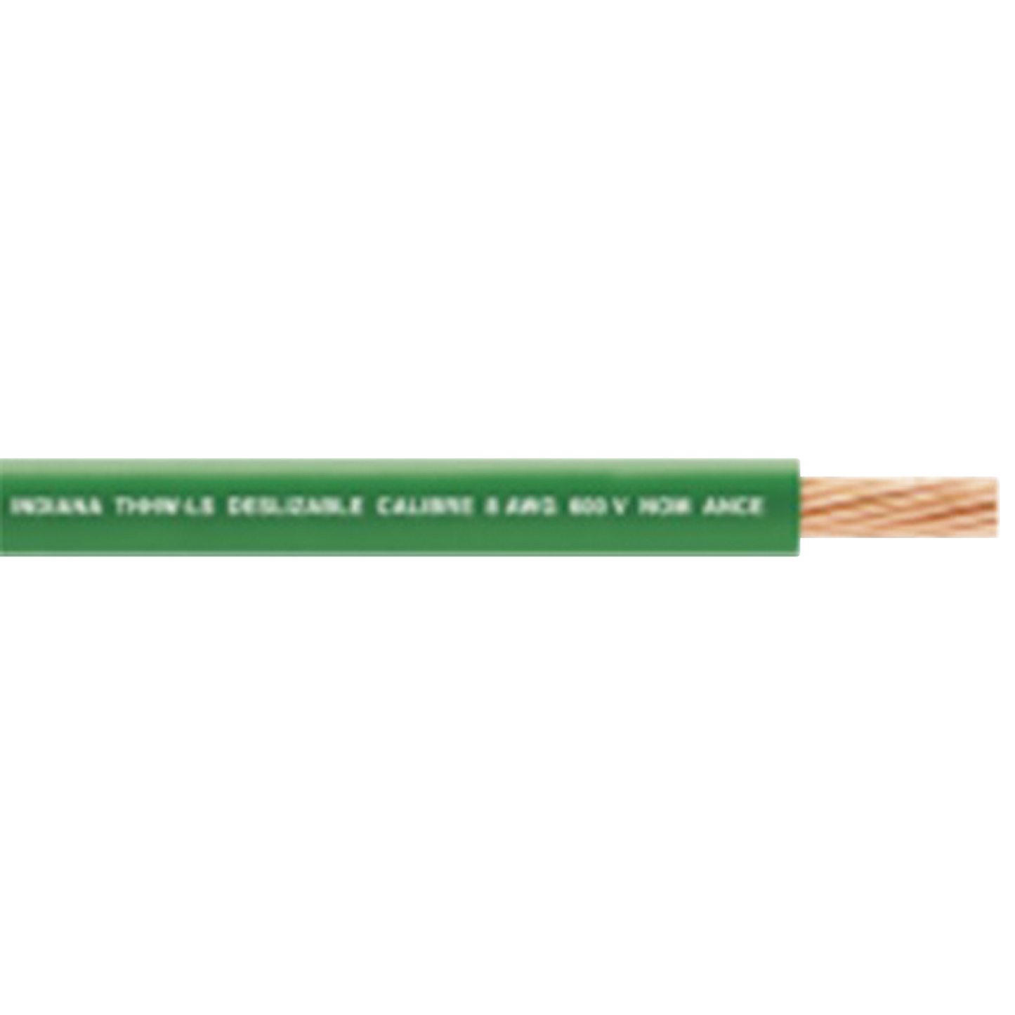 Cable De Cobre Recubierto Thw-Ls Calibre 12 Awg 19 Hilos Color Verde (100 Metros)