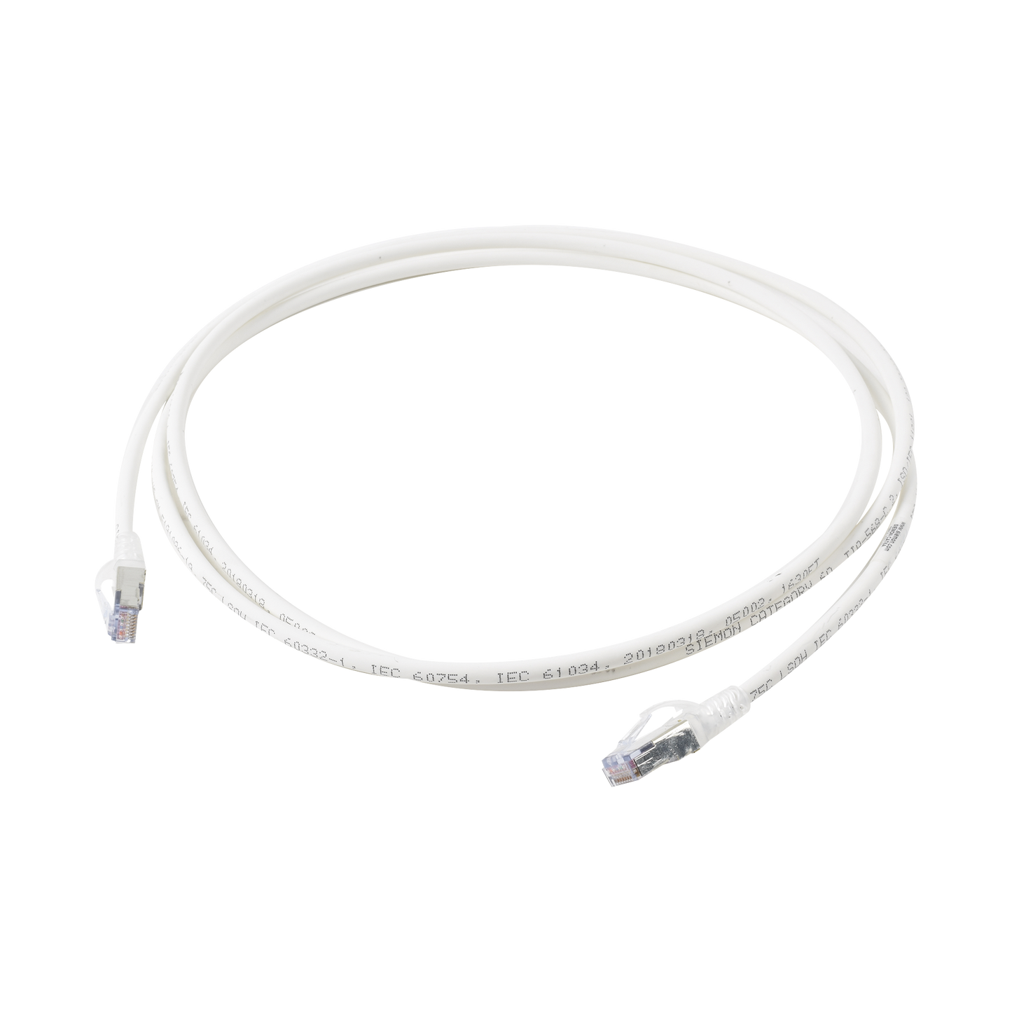 Patch Cord "Skinny" Cat6A Blindado S/Ftp, 7Ft, Diámetro Reducido 28 Awg, Color Blanco