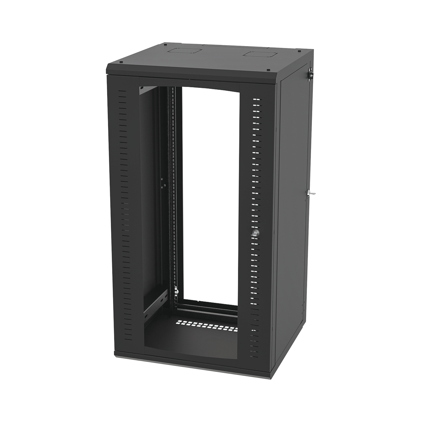 Gabinete Abatible De Pared (Con Marco Trasero) Con Rack 19" De 24 Unidades. Ventana De Cristal Templado.