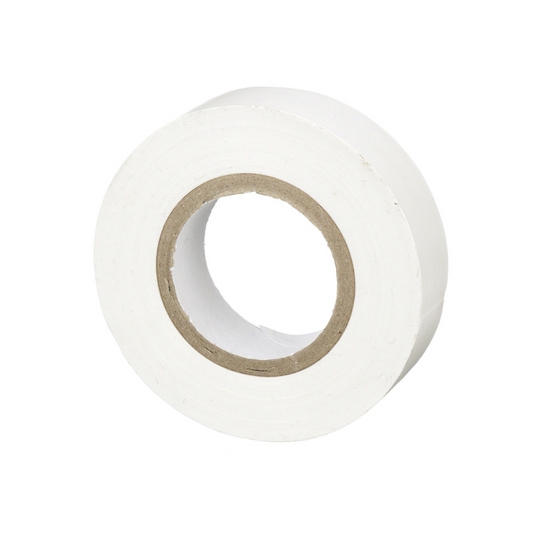 Cinta Eléctrica Para Aislar, De Pvc, Uso General, Grosor De 0.18Mm (7 Mil), Ancho De 19Mm, Y 20.12M De Largo, Color Blanco