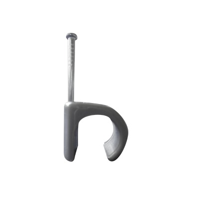 Grapa Para Cable Redondo De 14Mm Color Gris (100Pzs) (3105-00100)