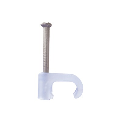 Grapa Para Cable Plano De 4Mm Color Transparente (100Pzs) (3208-00100)