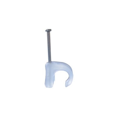 Grapa Para Cable Redondo De 3Mm Color Transparente (100Pzs) (3101-00100)