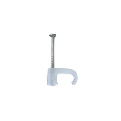 Grapa Para Cable Plano De 5Mm Color Transparente (100Pzs) (3209-00100)