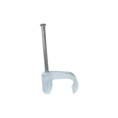 Grapa Para Cable Plano De 6Mm Color Transparente (100Pzs) (3210-00100)