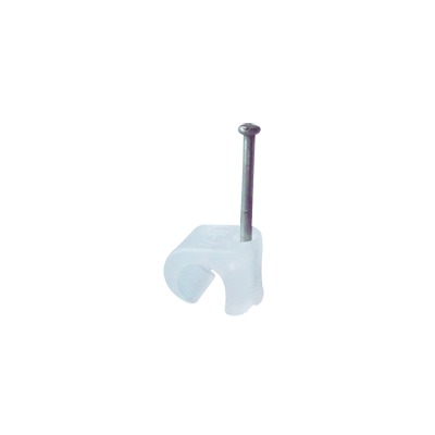 Grapa Para Cable Redondo De 7Mm Color Transparente (100Pzs) (3103-00100)