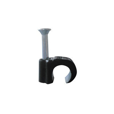 Grapa Reforzada Para Cable Redondo De 7Mm Color Negro (100Pzs) (3103-00300)