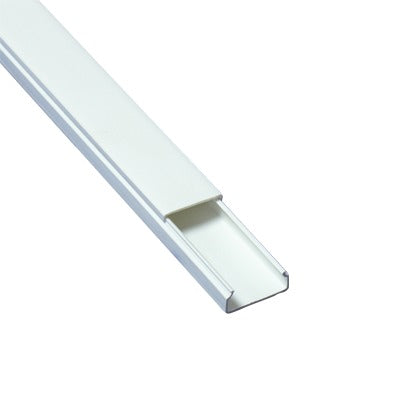 Canaleta Blanca De Pvc Auto Extinguible, Sin División, 20 X 10 Mm, Tramo De 2.5 M (5101-01260)