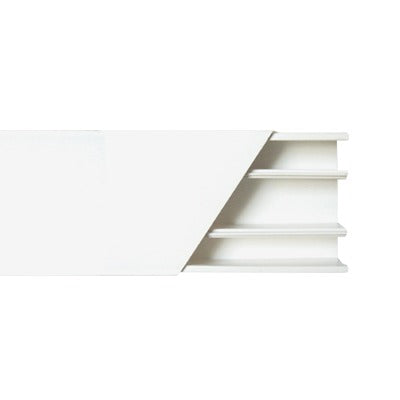Canaleta Color Blanco De 3 Vías, De Pvc Auto Extinguible, 60 X 25 X Tramo 2.5M (5401-01250)